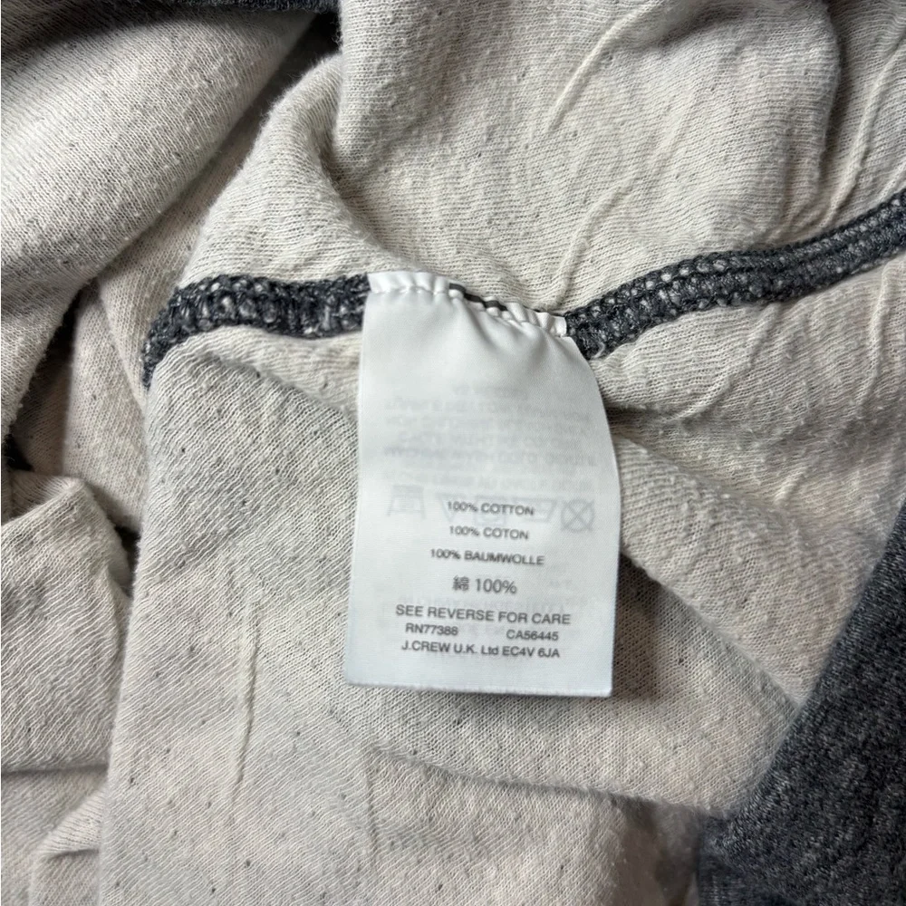 J Crew Knitgoods Mens‎ Quarter Zip Size XL Gray 100% Cotton Pullover.